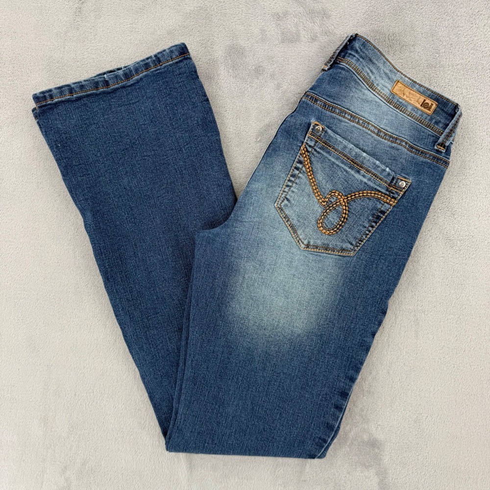 Vintage LEI Womens‎ Bootcut Jeans Medium Wash Blue Denim Mid Rise Size 3 Regular